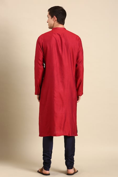 Mayank Modi - Men Overlap Colorblocked Kurta 