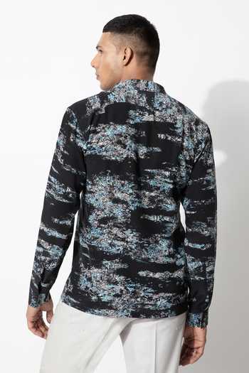 Rohit Gandhi + Rahul Khanna Abstract Glitch Print Shirt 