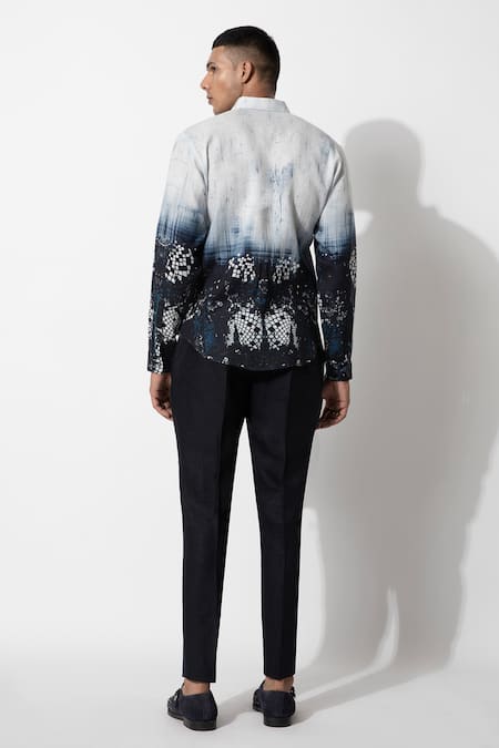 Rohit Gandhi + Rahul Khanna Linen Dual Shaded Shirt 