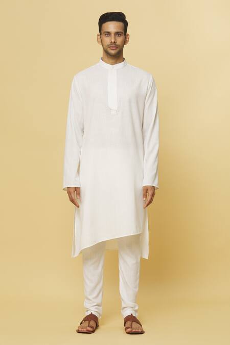 Buy Aham-Vayam White Cotton Tatvam Sankalp Kurta And Pyjama Set Online at Aza Fashions Buy_Aham-Vayam_White Cotton Tatvam Sankalp Kurta And Pyjama Set _Online_at_Aza_Fashions
