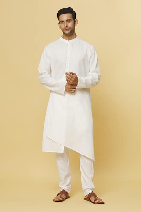 Aham-Vayam Tatvam Jun Cotton Solid Kurta & Pyjama Set 