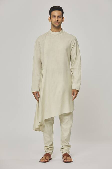 Buy Aham-Vayam Cream Cotton Tatvam Kiyoshi Solid Kurta And Pyjama Set Online at Aza Fashions Buy_Aham-Vayam_Cream Cotton Tatvam Kiyoshi Solid Kurta And Pyjama Set _Online_at_Aza_Fashions