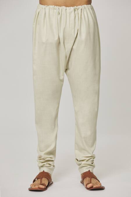 Aham-Vayam Cream Cotton Tatvam Harshollas Solid Kurta And Pyjama Set at Aza Fashions Aham-Vayam_Cream Cotton Tatvam Harshollas Solid Kurta And Pyjama Set _at_Aza_Fashions