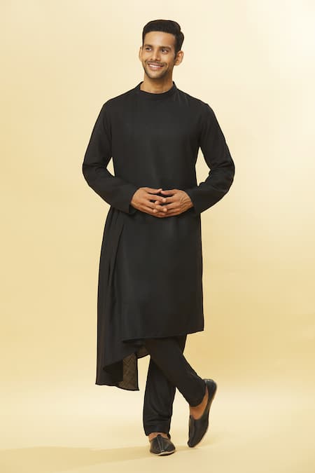Aham-Vayam Tatvam Maharana Cotton Solid Kurta & Pyjama Set 