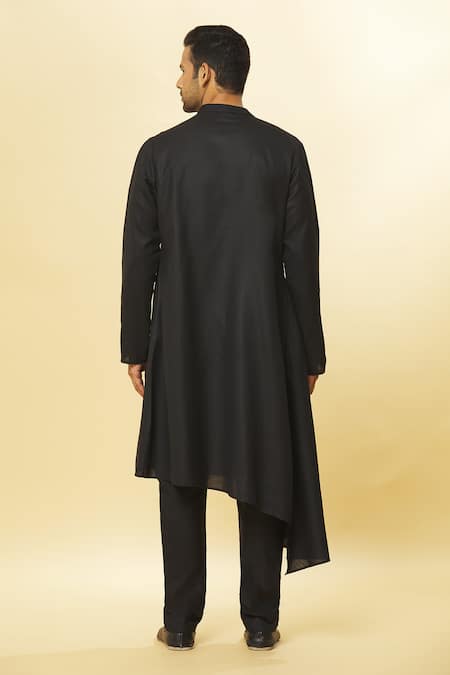 Aham-Vayam Tatvam Maharana Cotton Solid Kurta & Pyjama Set 