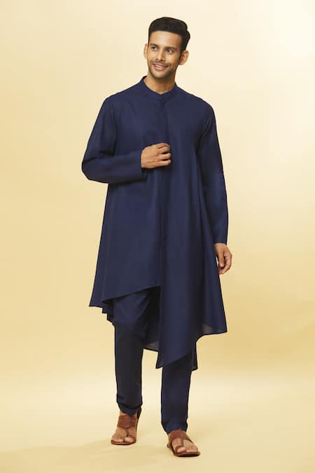 Aham-Vayam Tatvam Prana Cotton Solid Kurta & Pyjama Set 