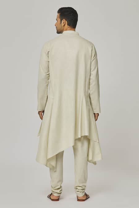 Aham-Vayam Tatvam Sahaj Cotton Solid Kurta & Pyjama Set 