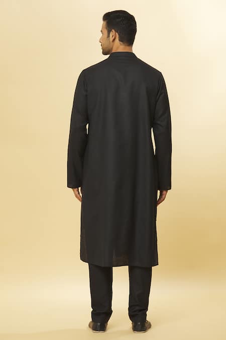 Aham-Vayam Tatvam Aapno Cotton Solid Kurta & Pyjama Set 