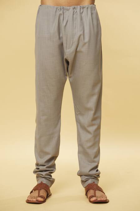 Aham-Vayam Grey Cotton Tatvam Shri Kurta And Pyjama Set at Aza Fashions Aham-Vayam_Grey Cotton Tatvam Shri Kurta And Pyjama Set _at_Aza_Fashions