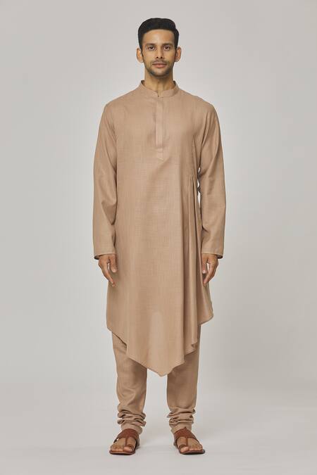 Buy Aham-Vayam Beige Cotton Tatvam Siddhant Kurta And Pyjama Set Online at Aza Fashions Buy_Aham-Vayam_Beige Cotton Tatvam Siddhant Kurta And Pyjama Set _Online_at_Aza_Fashions