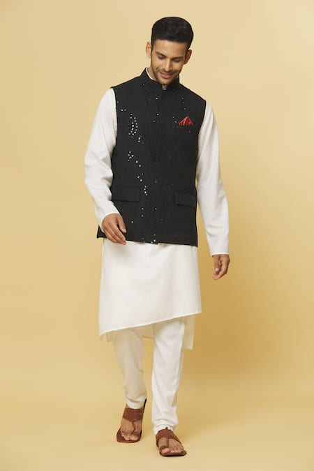 Aham-Vayam Alankar Embroidered Nehru Jacket 