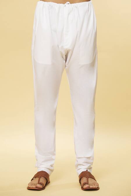 Aham-Vayam Pink Cotton Embroidery Floral Kurta And Pyjama Set at Aza Fashions Aham-Vayam_Pink Cotton Embroidery Floral Kurta And Pyjama Set _at_Aza_Fashions