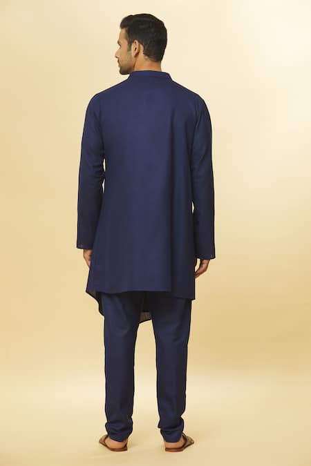 Aham-Vayam Tatvam Shreyas Cotton Solid Kurta & Pyjama Set 
