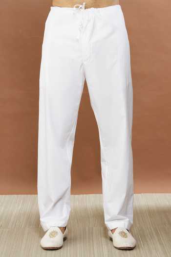 Aham-Vayam_Blue Cotton Sequins Riwaaz Embroidered Kurta Set _at_Aza_Fashions