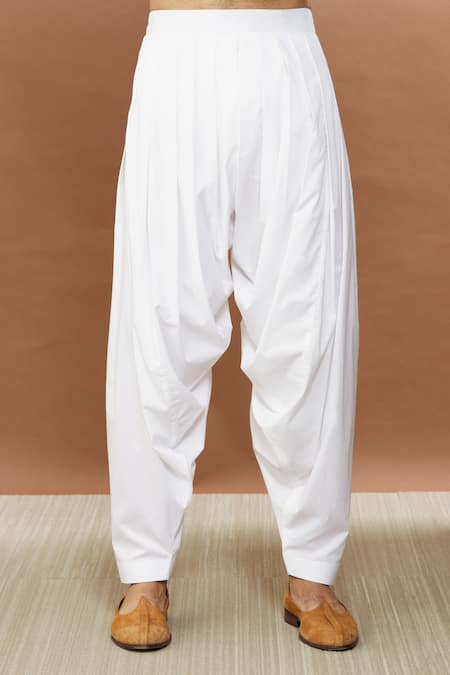 Aham-Vayam_Green Cotton Sequins Utsav Embroidered Kurta And Patiala Set _at_Aza_Fashions