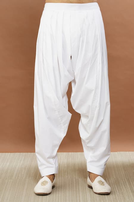 Aham-Vayam_Yellow Silk, Cotton Sequins Kharif Leaf Embroidered Kurta Set _at_Aza_Fashions