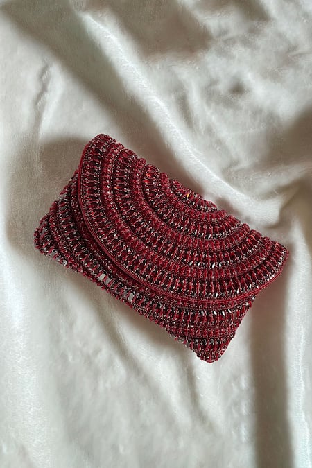 Kreivo By Vamanshi Damania Crystal Embellished Envelope Bag 