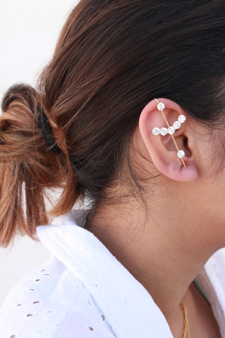 Anushka Jain Jewellery Arrow Embellished Ear Cuffs 