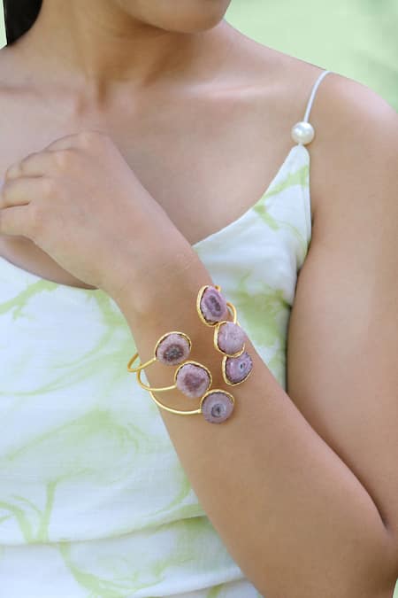 Arnimaa Stone Embellished Layered Bracelet 