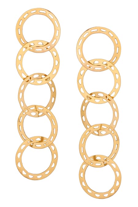 Zohra Tiered Link Long Earrings 