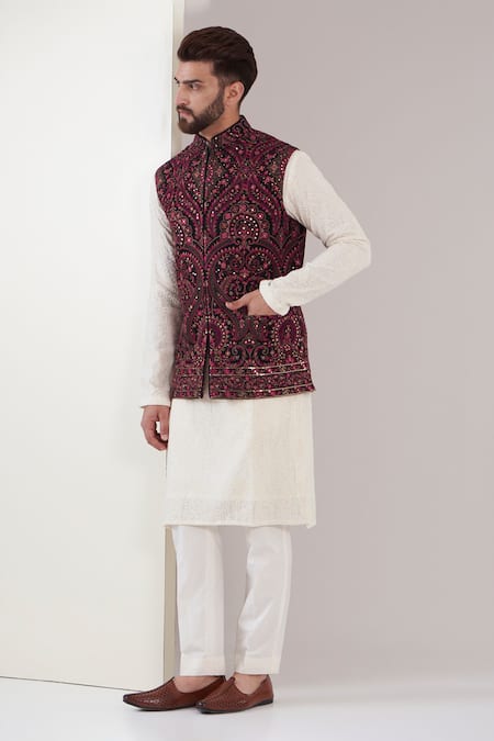 Kasbah Kashmiri Embroidered Nehru Jacket 