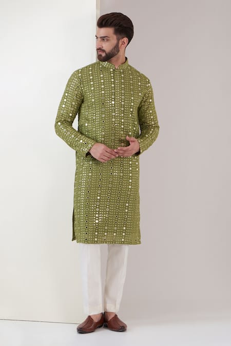 Kasbah Mirror & Thread Embroidered Kurta 