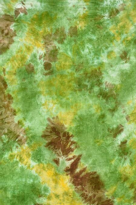 Samyukta Singhania_Green Gingham Abstract Linear Print Saree With Running Blouse_Online_at_Aza_Fashions