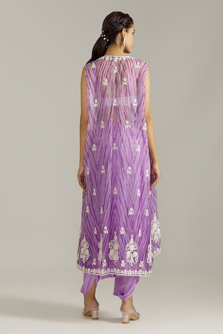 Priyaa Dori Embroidered Kurta Set With Jacket 