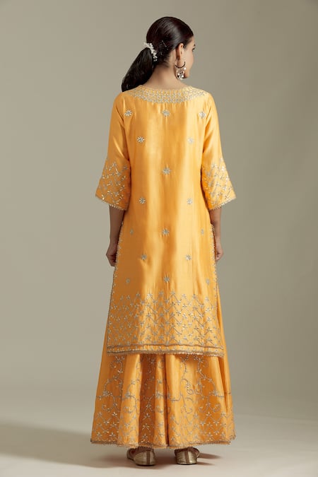 Priyaa Gota Patti Embroidered Kurta Sharara Set 