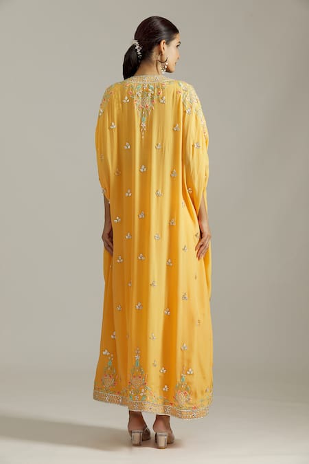 Priyaa Floral Gota Patti Embellished Cape Drape Pant Set 