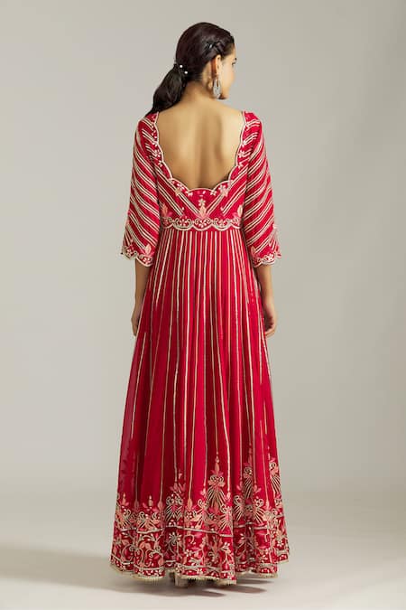 Priyaa Blossom Embroidered Anarkali Pant Set 