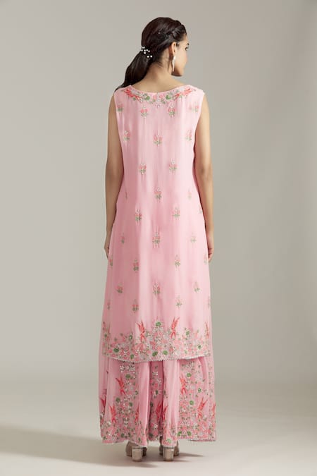 Priyaa Thread Embroidered Kurta Sharara Set 