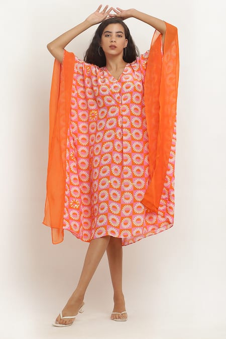 KUSMI Daisy Print Kaftan 