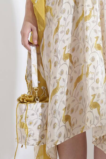 Shop_Kusmi_Cream Pearls Rooh Potli_Online_at_Aza_Fashions