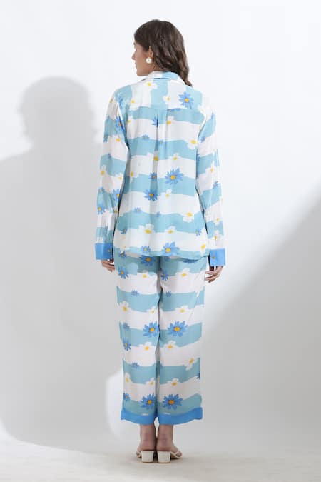 Kusmi Summer Floral Print Shirt With Pant 