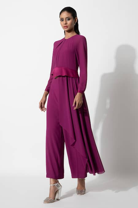 Rohit Gandhi + Rahul Khanna Asymmetric Draped Peplum 