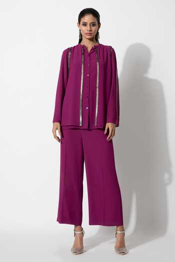 Rohit Gandhi + Rahul Khanna Metallic Embroidered Shirt 