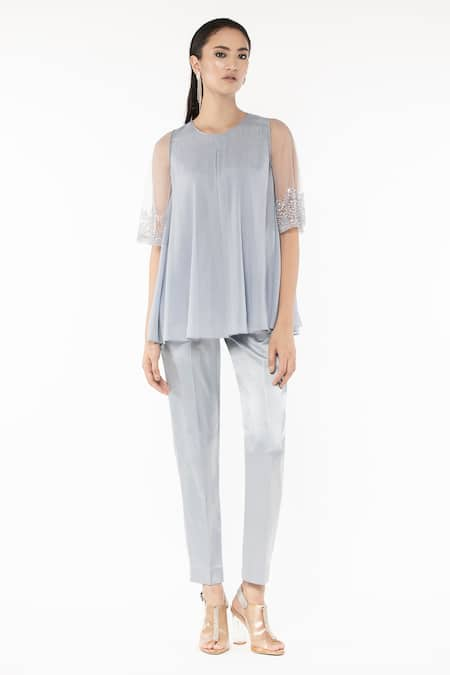 Rohit Gandhi + Rahul Khanna Shimmer Swing Top 