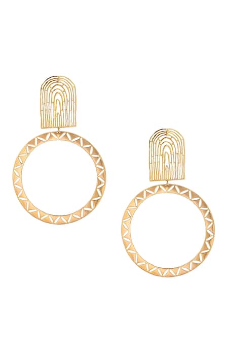 Zohra Cutwork Hoop Danglers 