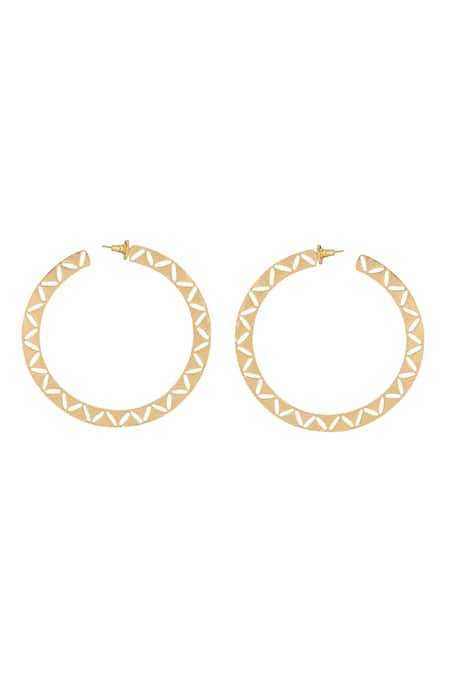Zohra Handcrafted Cutwork Hoops 