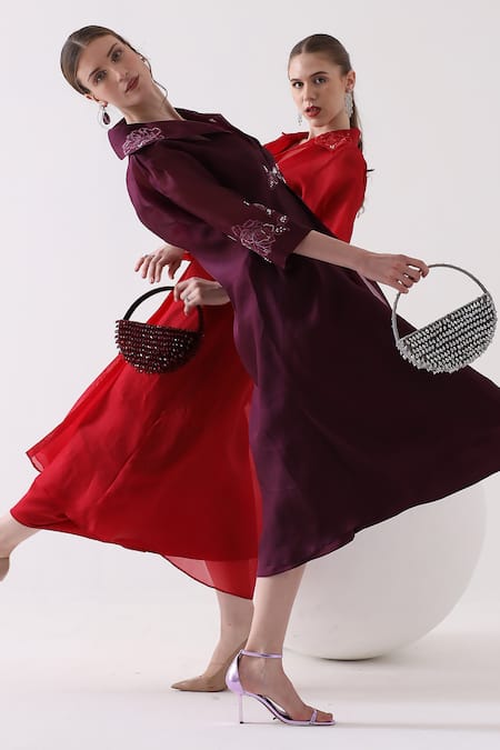 Forever Noor_Silver Embellished Moonshine Crystal Tasselled Bag _Online_at_Aza_Fashions