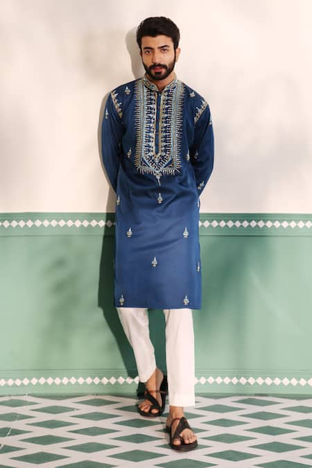 Shreyansh Designs Arsh Mirror & Beads Embroidered Kurta With Pant 