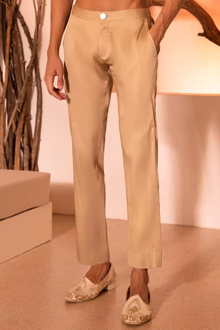 Shreyansh Designs Beige Silk Lihaj Padma Pant Online at Aza Fashions Shreyansh Designs_Beige Silk Lihaj Padma Pant _Online_at_Aza_Fashions