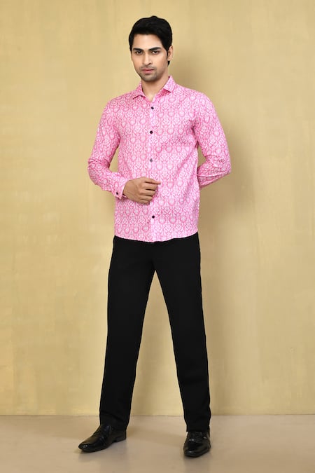 Arihant Rai Sinha Cotton Floral Print Shirt 