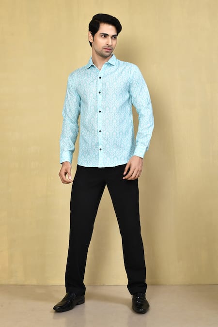 Arihant Rai Sinha Floral Print Cotton Shirt 