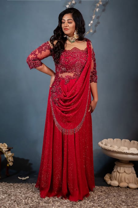 Anarkali Saree Dress | lenanails.studio