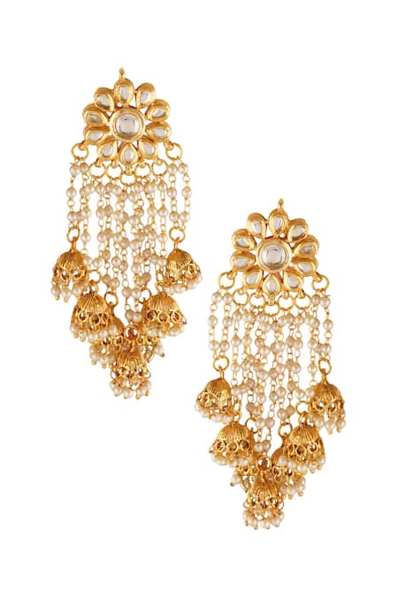 ChhavI'S Jewels Bead Drop Dangler Earrings