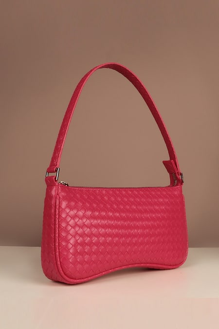 The House of Ganges Pink Emily Geometric Pattern Shoulder Bag 