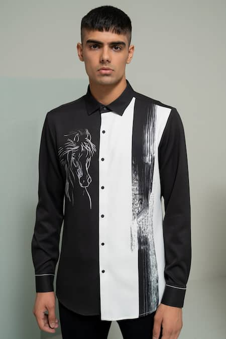 Varun Chakkilam Horse Streak Print Shirt 