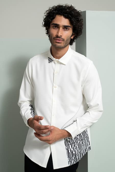 Varun Chakkilam Camouflage Placement Print Shirt 